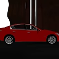 Red Modern Sedan Car With Sunroof And Sleek Exterior Design