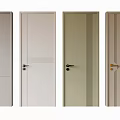 Various Colored Hinged Door Designs With Classic Handles And Smooth Surfaces
