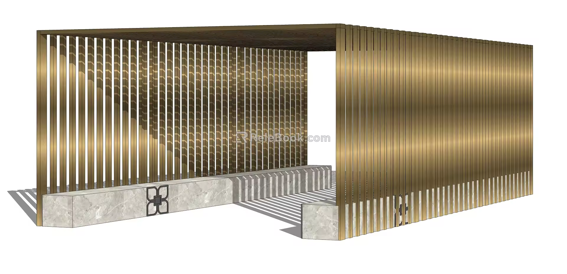 Modern gallery structure 3d model