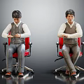 modern man university teacher professor 3d model