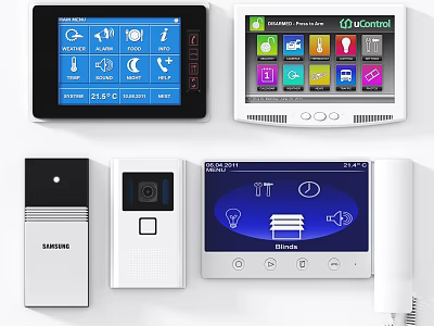Smart Video Doorbell with Camera Control Panel Touch Screen and Home Automation 3d model
