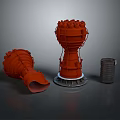 Booster sci-fi switch flame booster aircraft engine switch electronic switch power switch 3d model