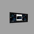 Modern Display Shelves With Multiple 55 Inch TV Screens And Digital Displays