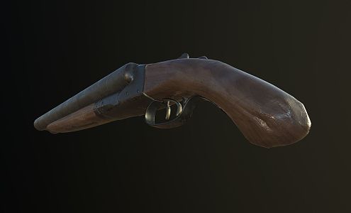 musket weapon gun musket pistol gun 3d model