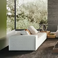Contemporary Living Room Interior With Comfortable Sofa And Stylish Coffee Table Set