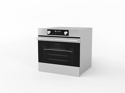 Stainless Steel Electric Oven With Modern Control Panel And Glass Door For Kitchen 3d model