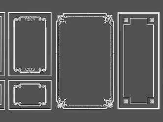 European-style lines, classical carved lines, plaster lines, parapet walls 3d model
