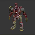 Detailed 3D Rendered Biomechanical Sci Fi Character With Metallic Armor And Glowing Accents