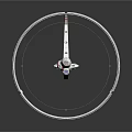 Futuristic Sci Fi Weapon With Circular Ring Structure And Small Spacecraft 3d model