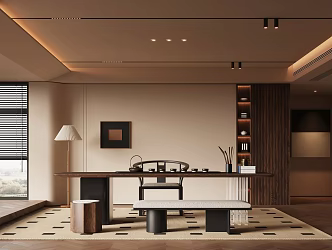Modern Tea Room Study 3d model