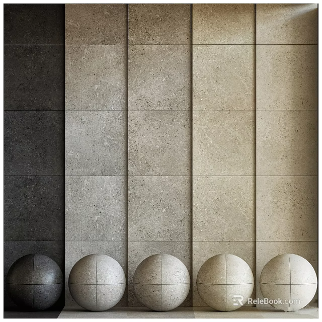 Various Gray Beige Shades Floor Tiles For Modern Home Interior Design 3d model 