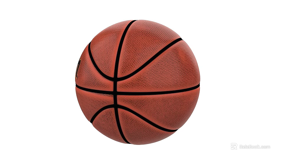 High Quality Brown Basketball With Black Lines For Sports Training And Games 3d model 