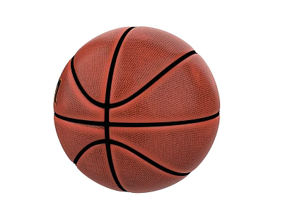 High Quality Brown Basketball With Black Lines For Sports Training And Games 3d model