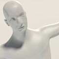 Human Mannequins Showing Front Side And Back Views With Extended Arms