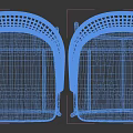 Sleek Modern Bar Stools With Wicker Armrests Gray Cushions And White Metal Frames
