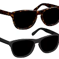 Two Pairs of Sunglasses with Tortoise Shell and Black Frames and Clear Lenses