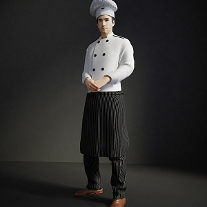 Modern man chef 3d model