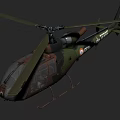 Detailed Military Helicopter In Camouflage Paint For Indian Army With Rotors