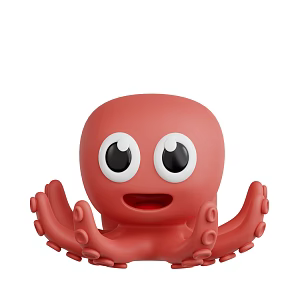 Modern Octopus Cartoon Octopus 3d model
