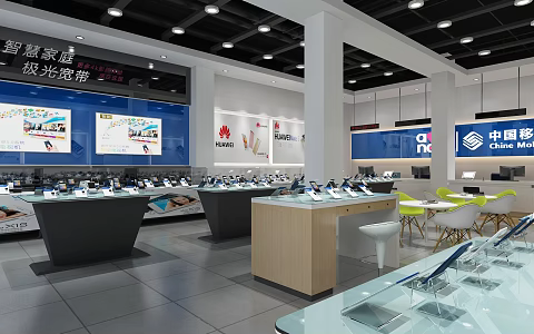 Modern Business Hall 3d model