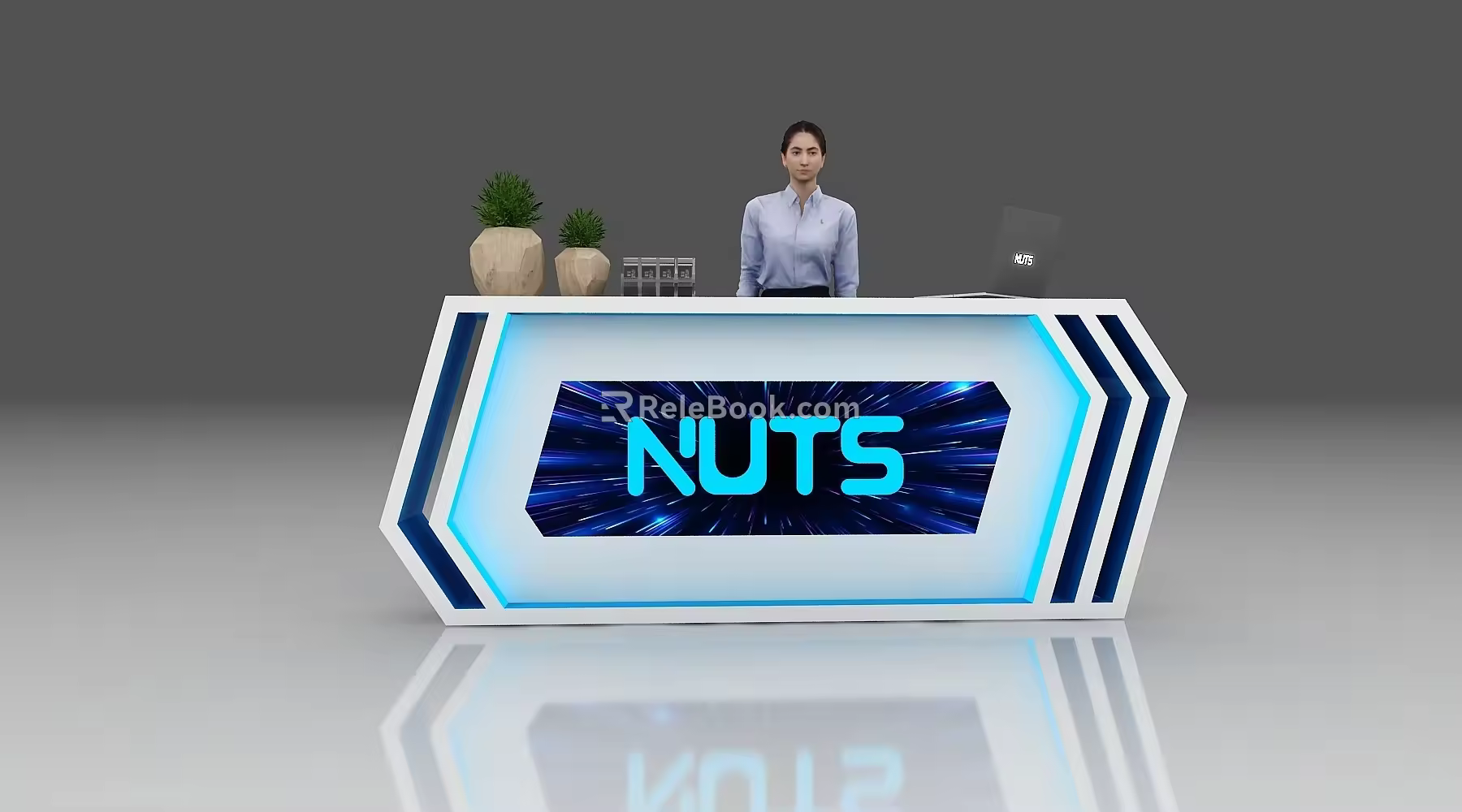 Reception Desk Front Desk Bar Desk Information Desk Bar Table Exhibition Front Desk 3d model
