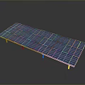 Laptop Solar Charging Panel With Blue Photovoltaic Cells And Orange Supports