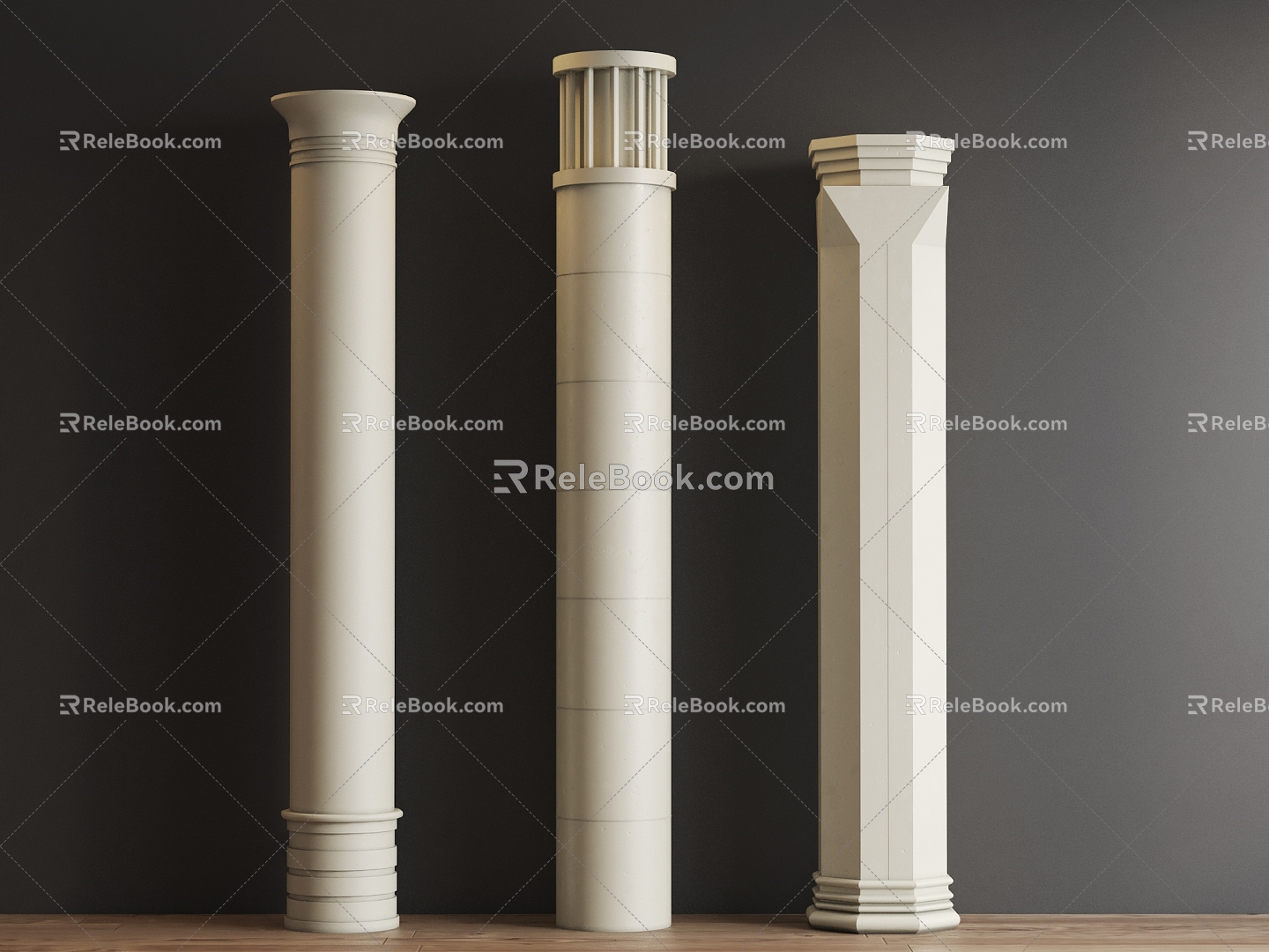 European column cylinder 3d model