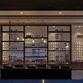 Modern Specialty Store Interior With Shelves Display Table Pendant Lights And Plants