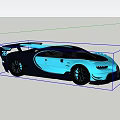 Blue And Black Supercar With Sleek Design And Sporty Exterior Features