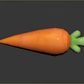 Fresh Vibrant Orange Carrot with Green Leaves on Dark Surface