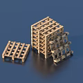 Wooden Pallet Display Shelves Stacked Storage Units For Retail Or Warehouse Use