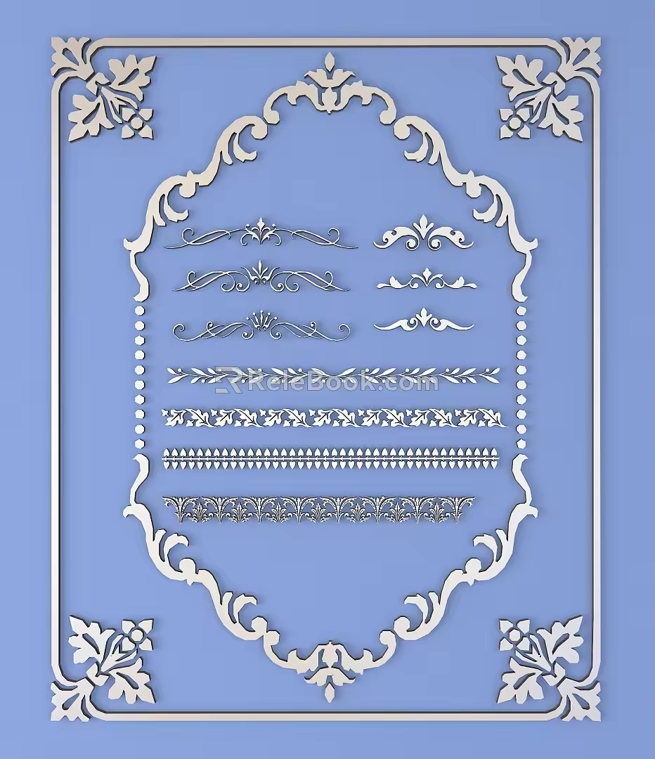 1115 Metal Carved 08 3d model