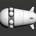 Silver Metallic Spacecraft With Spherical Components And Tail Structure For Aerospace Exploration