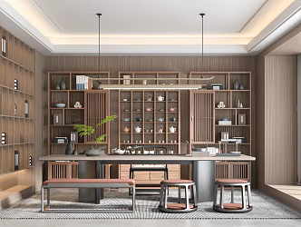 New Chinese Tea Room 3d model