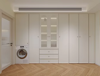Washing Machine Cabinet Wardrobe Locker 3d model