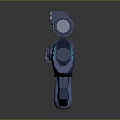Futuristic Blue Sci Fi Gun Featuring Glowing Parts Scope And Reflective Surface 3d model