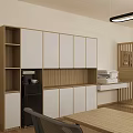Modern Public Office Space Interior With Wooden Desks Black Chairs Windows And Glass Door