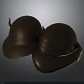 Medieval Weapon Bronze Helmets With Metallic Finish And Decorative Details