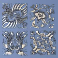 Intricate Carved Patterns Featuring Birds Flowers And Symmetrical Designs