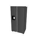 Modern Side by Side Refrigerator With Stainless Steel Finish And Water Dispenser