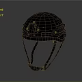 Black Protective Helmet With Modern Ergonomic Design Adjustable Straps And Chin Strap