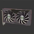 High Performance Computer Graphics Card With Dual Fans And Modern Design 3d model