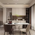 Modern Living And Dining Room Interior With TV Wall Sofa And Coffee Tables