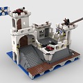 LEGO toy blocks castle medieval architecture scene 3d model