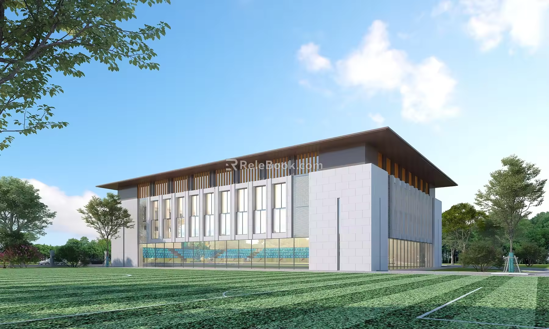 modern gymnasium building gymnasium 3d model