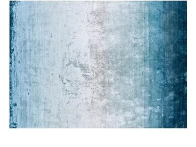 Modern Vintage Square Rug With Blue Gray Distressed Texture For Living Room 3d model