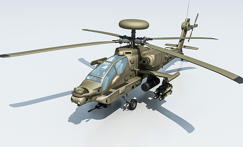 Modern fighter Apache gunship 3d model