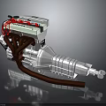 Toyota Automotive Mechanical Component With Red Cables White Body Connector Design