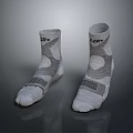 GOR Gray Mid Calf Socks With Breathable Pattern And Comfortable Fit