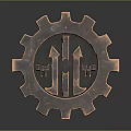 Industrial Style Gear Shaped Copper Lighting Fixture Set For Decorative Home Use